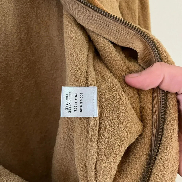 Vtg Y2K Cache Womens Brown Fuzzy Hoodie Sweatshirt M Fleece Babydoll Normcore - Picture 5 of 7